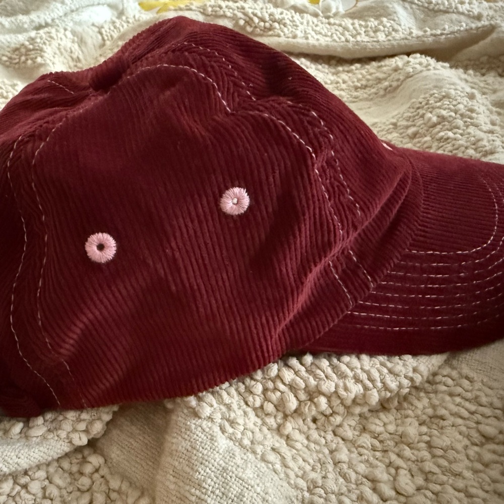 Hard Rock Cafe Burgundy Corduroy Cap - Picture 3 of 4
